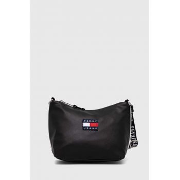 Tommy Jeans poseta culoarea negru la reducere