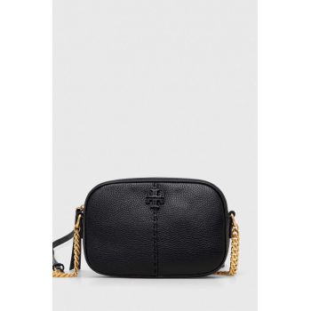 Tory Burch poseta de piele culoarea negru