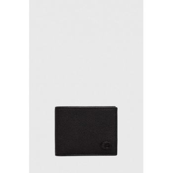 Coach portofel de piele barbati, culoarea negru