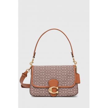 Coach poseta Soft Tabby culoarea maro