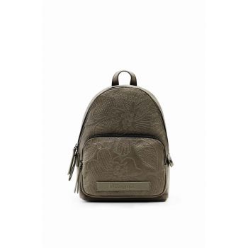 Desigual rucsac femei, culoarea verde, mic, neted