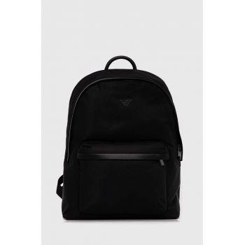 Emporio Armani rucsac barbati, culoarea negru, mare, neted