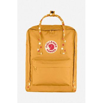 Fjallraven rucsac Kanken culoarea galben, mare, cu imprimeu F23510.160.916-160