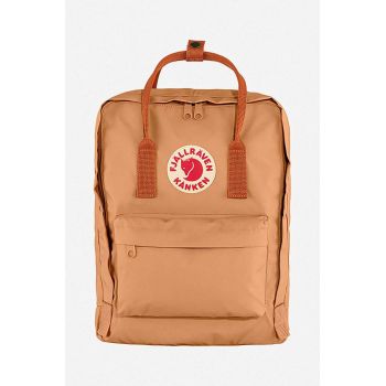 Fjallraven rucsac Kanken culoarea portocaliu, mare, cu imprimeu F23510.241.243-241