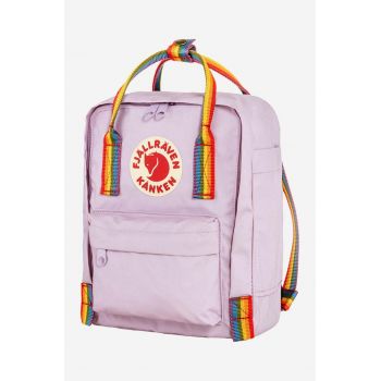 Fjallraven rucsac Kanken Rainbow Mini culoarea violet, mic, cu imprimeu F23621