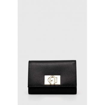 Furla portofel de piele femei, culoarea negru