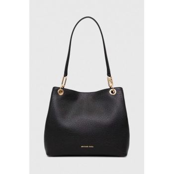 MICHAEL Michael Kors poseta de piele culoarea negru