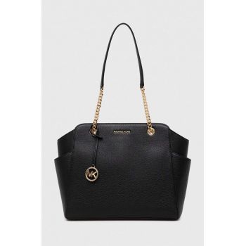 MICHAEL Michael Kors poseta de piele culoarea negru