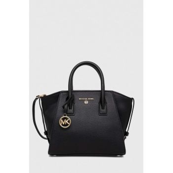 MICHAEL Michael Kors poseta de piele culoarea negru