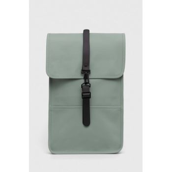 Rains rucsac 13020 Backpacks culoarea verde, mare, neted