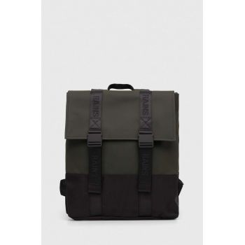 Rains rucsac 14310 Backpacks culoarea verde, mare, neted