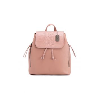 Rucsac de piele cu accesoriu logo detasabil Claire