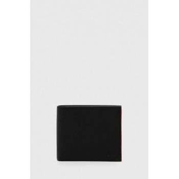 BOSS portofel de piele barbati, culoarea negru