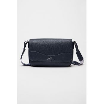 Geanta crossbody de piele ecologica cu logo discret