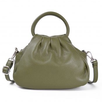 Geanta dama Agnes GT1272, piele naturala, model verde