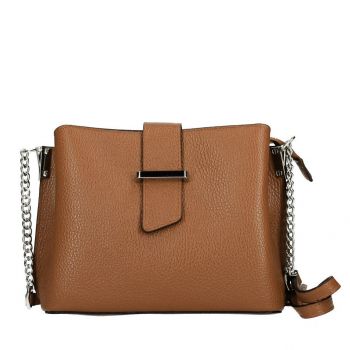 Geanta dama Alisia GT1570, piele naturala, cognac