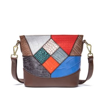 Geanta dama, Ceyda GT2029, piele naturala, Multicolor