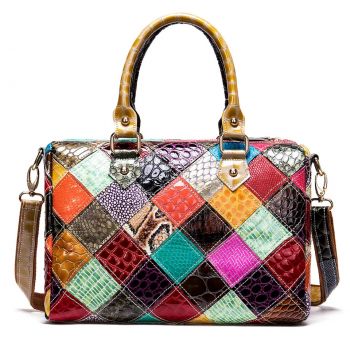 Geanta dama, Concordia GT2065, piele naturala, Multicolor