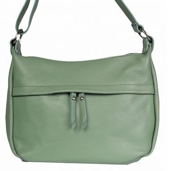 Geanta dama Donata GT1027, piele naturala, verde mint ieftina