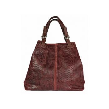 Geanta dama Iris GT601, piele naturala, maro