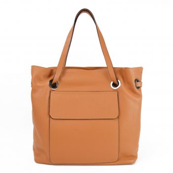 Geanta dama Olivia GT1329, piele naturala, maro deschis