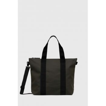 Rains geantă 14160 Tote Bags culoarea verde ieftina