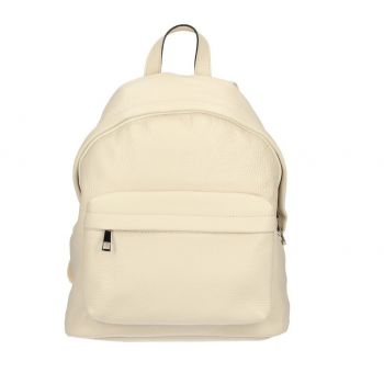 Rucsac dama Zina GT607, piele naturala, crem la reducere