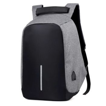 Rucsac pentru barbati Leon GT1482, cu port USB, gri la reducere