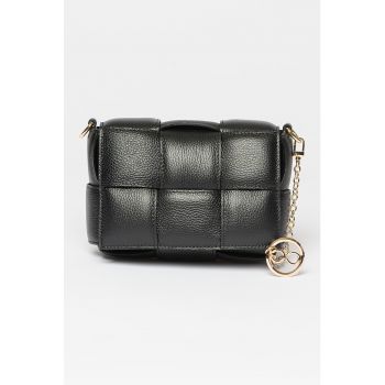 Geanta crossbody de piele cu bareta detasabila