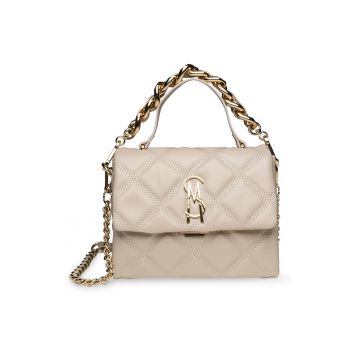 Geanta crossbody de piele ecologica cu aspect matlasat Worship
