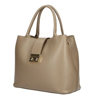 Geanta dama Alissa GT585, piele naturala, taupe