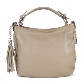 Geanta dama Carlotta GT1023, piele naturala, taupe