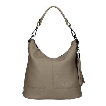 Geanta dama GT1975 Maria, piele naturala, Dark Taupe