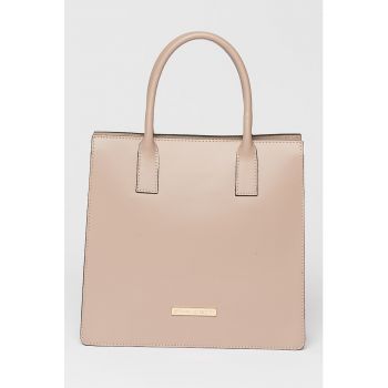 Geanta tote de piele cu bareta detasabila