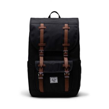 Herschel rucsac 11391-00001-OS Little America Mid Backpack culoarea negru, mare, modelator