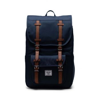 Herschel rucsac 11391-00007-OS Little America Mid Backpack culoarea albastru marin, mare, neted ieftin