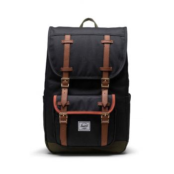 Herschel rucsac 11391-05883-OS Little America Mid Backpack culoarea negru, mare, neted