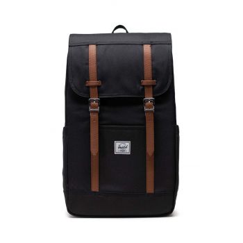 Herschel rucsac 11397-00001-OS Retreat Backpack culoarea negru, mare, neted