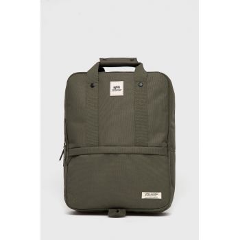 Lefrik rucsac barbati, culoarea verde, mare, neted