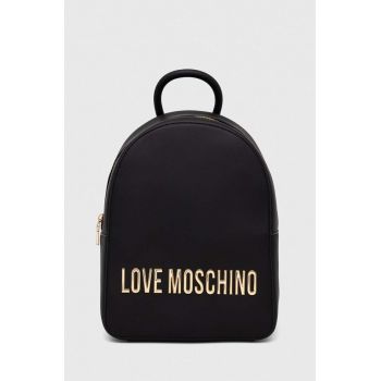 Love Moschino rucsac femei, culoarea negru, mic, cu imprimeu