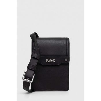 Michael Kors borseta de piele culoarea negru