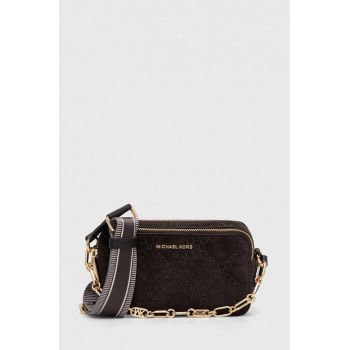 MICHAEL Michael Kors geanta de mana din piele intoarsa culoarea maro
