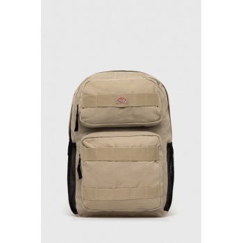 Dickies rucsac culoarea bej, mare, neted de firma original