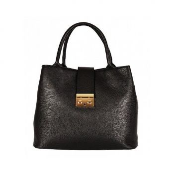 Geanta dama Alissa GT1285, piele naturala, negru