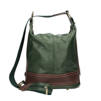 Geanta dama Ingrid GT930, piele naturala, verde de firma originala