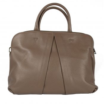 Geanta dama Maggie GT948, piele naturala, dark taupe