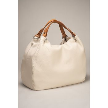 Geanta shopper din piele cu aspect texturat