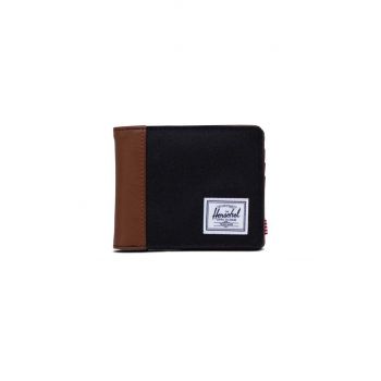 Herschel portofel Hank Wallet culoarea negru