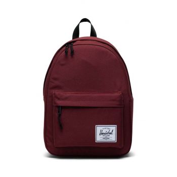 Herschel rucsac Classic Backpack culoarea bordo, mare, neted