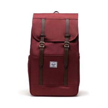 Herschel rucsac Retreat Backpack culoarea bordo, mare, neted